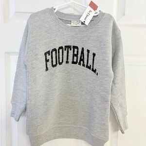 Oat collective NWT 4T Gray Football Sweatshirt